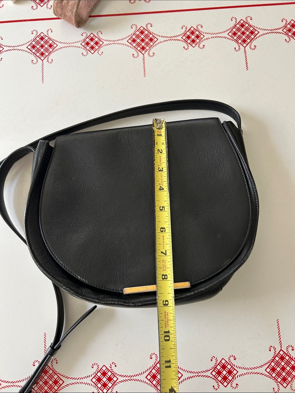 Cuyana Black Leather Saddle Crossbody Bag - Picture 11 of 11